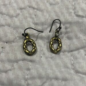 Gold Braided Hoop Earrings